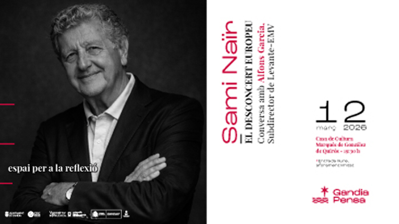 Sami Naïr protagonitzarà la VII edició de ‘Gandia Pensa’ este dijous