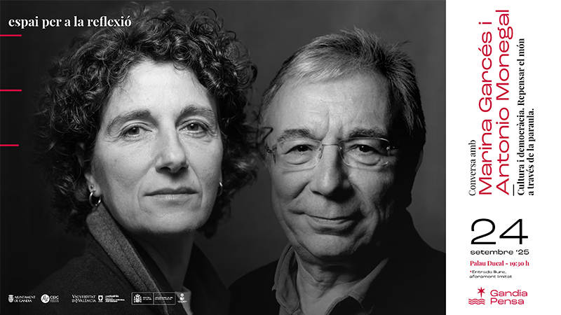 Marina Garcés y Antonio Monegal protagonizarán la tercera jornada de 'Gandia Pensa' el 24 de septiembre