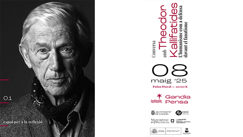 Conferencia del escritor y filósofo Theodor Kallifatides, 8 de mayo a las 20 h en el Palau Ducal.